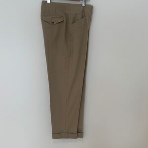 Club Monaco Linen Type Tan Cuffed Pants - Sz 8
